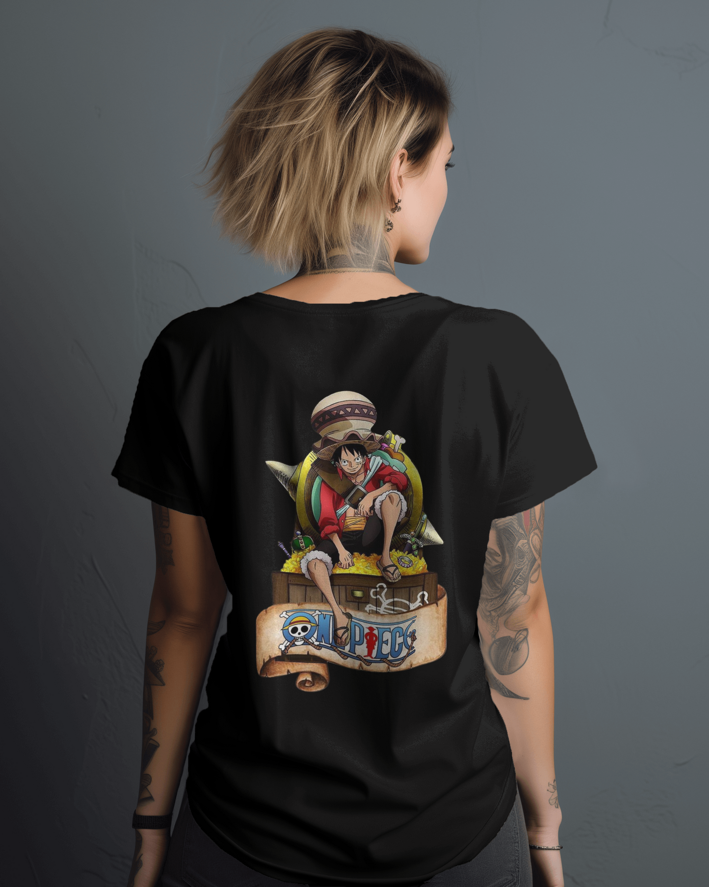 One Piece Luffy Hat_ t-shirt for men and women