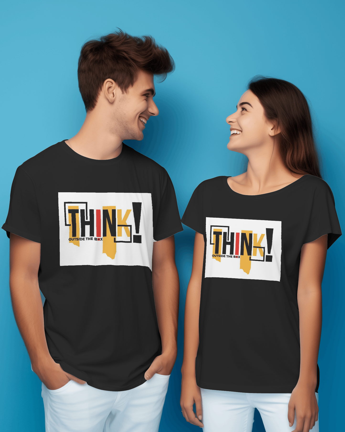 Think out of the box_ tshirt for men and women