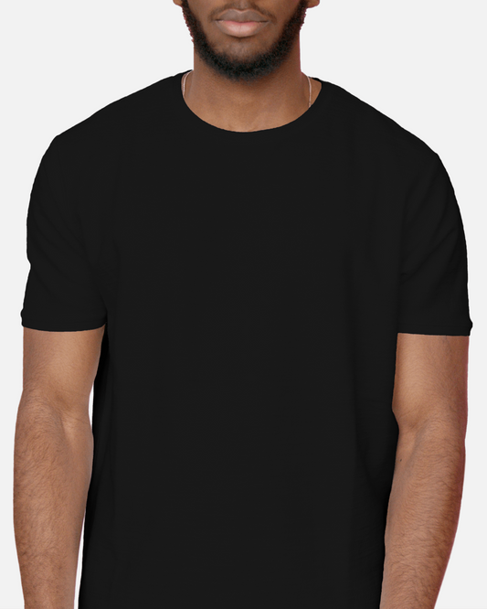 Plain black tshirt for men and women